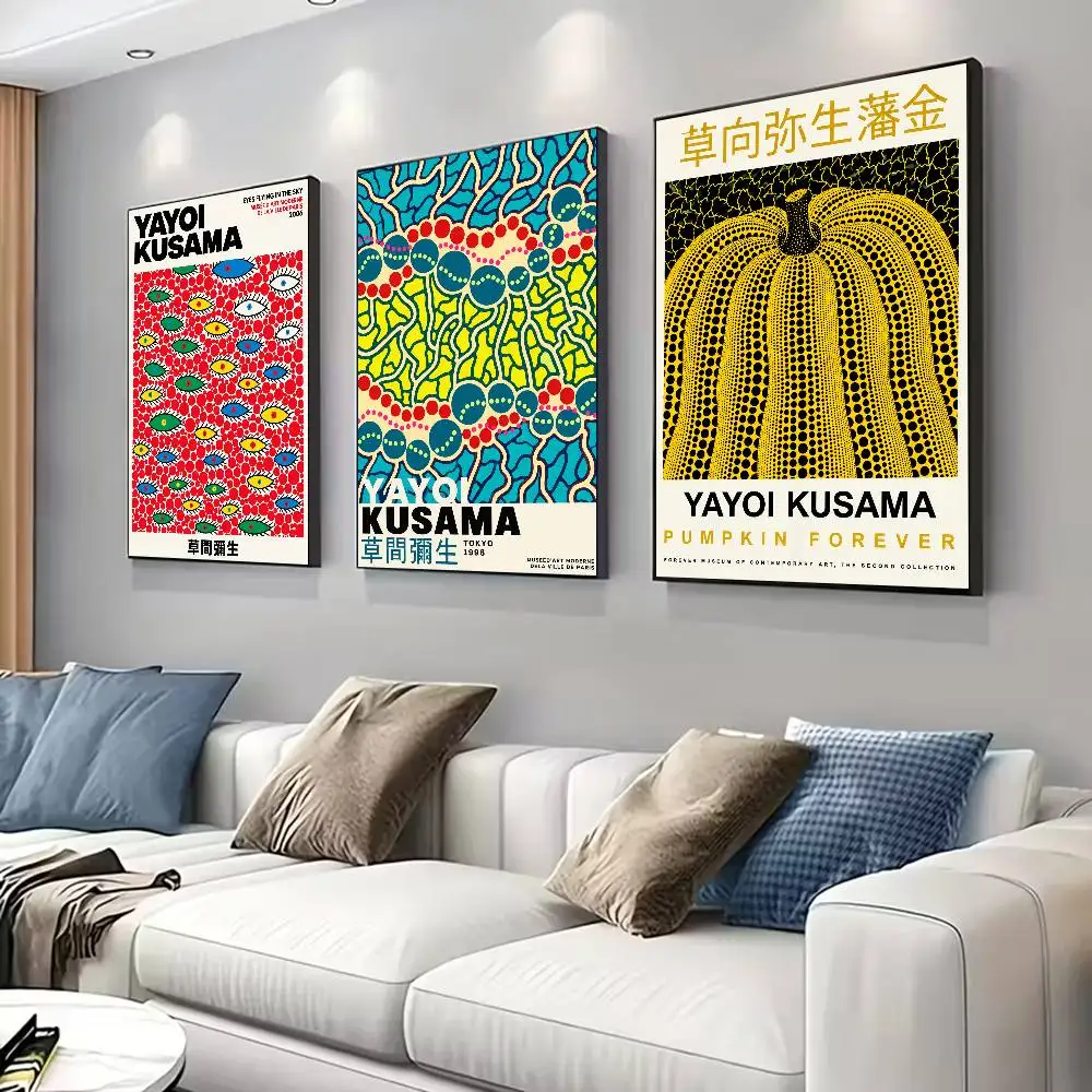 Yayoi Kusama Art Poster For Modern Decor In Home Offices, Bedrooms, Living Rooms, Kitchens, Bathrooms.