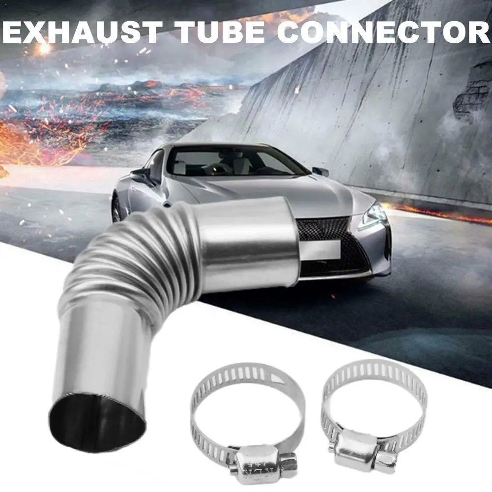 25mm Elbow Pipe Air Diesel Parking Heater Exhaust Pipe Connector w/Clamps For Webasto Diesel Heater