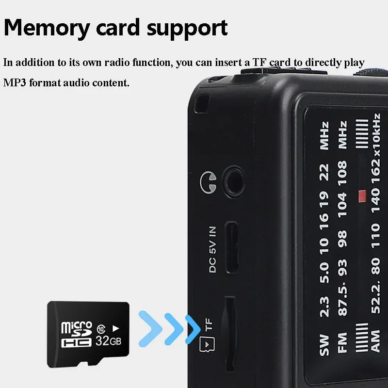 راديو FM AM SW محمول SOS تنبيه في حالات الطوارئ راديو استقبال كامل النطاق مع مصباح يدوي سماعة لاسلكية تعمل بالبلوتوث نظام الصوت مشغل موسيقى