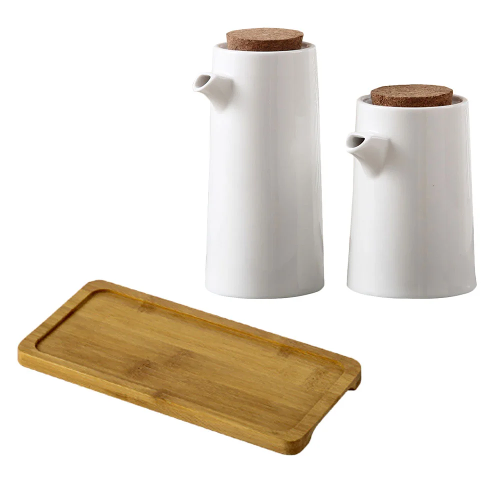 

Ceramic Oil Pot Spice Bottle Olive Condiment Dispenser for Kitchen Holder Syrup Storage Can Seasoning Soy Sauce Pots