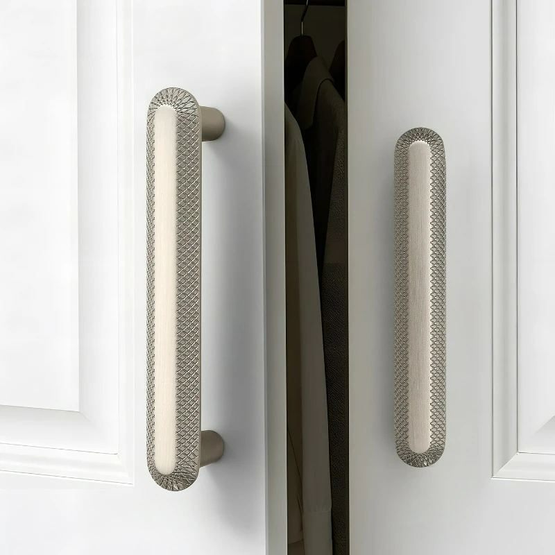 Simple Wardrobe Door Handle Matte Nickel Brushed Color Entrance Cabinet Drawer Cabinet Wine Cabinet Tea Table TV Handle
