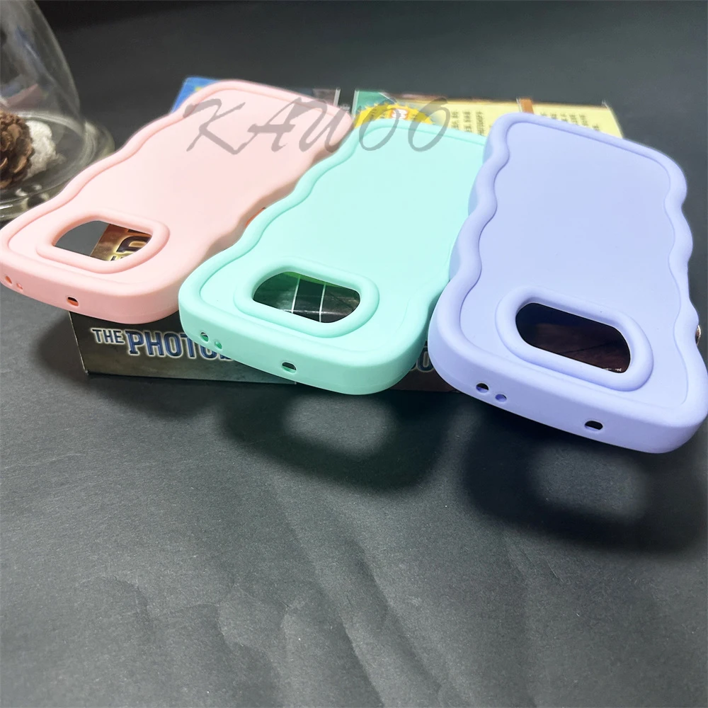 Poco X3 Pro Case Macaron Colors Curly Frame Soft TPU Cover For Xiaomi Poco X3 NFC Wavy Bumper Slim Shockproof Phone Capa Coque