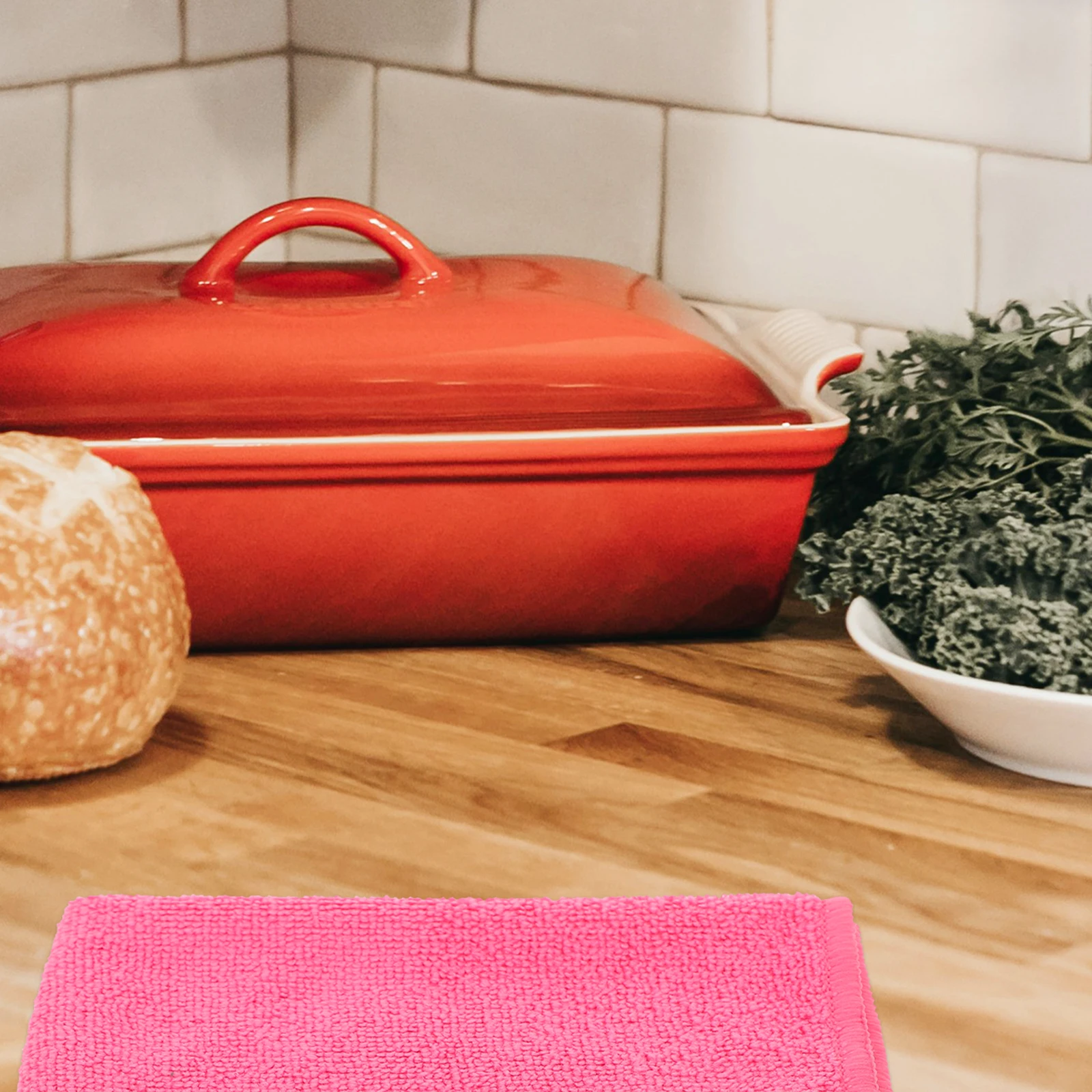 

Microfiber Cleaning Cloth Absorbent Small Towel Pink Kitchen Car Wash Wiping Cloth Table Furniture Multi Use Non Shedding Soft