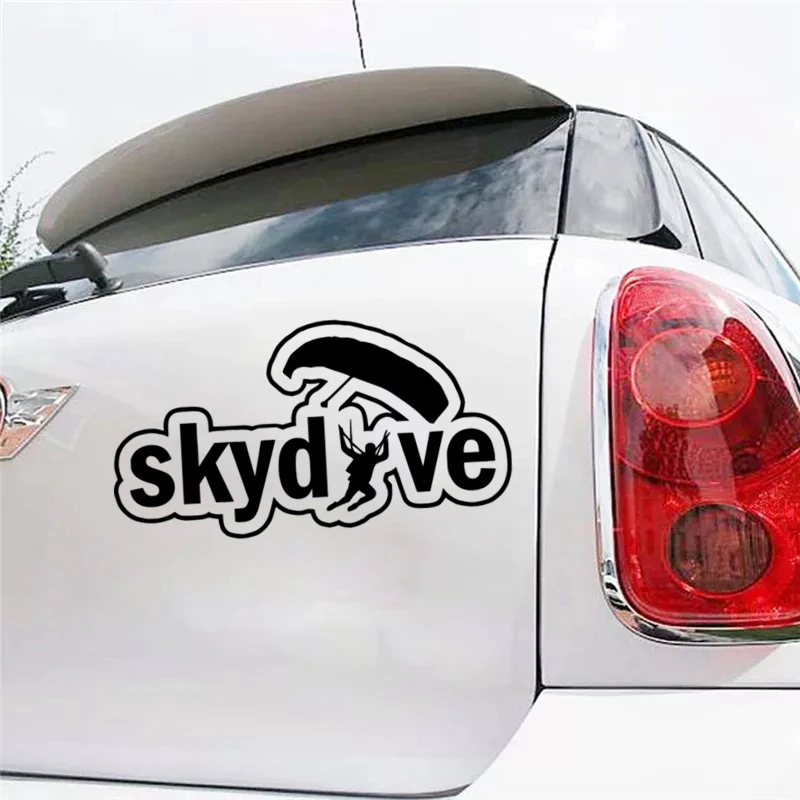 CS-694#20/30/40cm skydive funny car sticker vinyl decal white/black for auto car stickers styling car decoration choose size