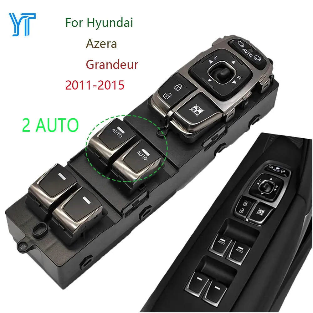 

Car Accessories for Hyundai Azera Grandeur 2011 2012 2013 2014 2015 LHD Electric Window Control Switch Lifter Button 93570-3V031