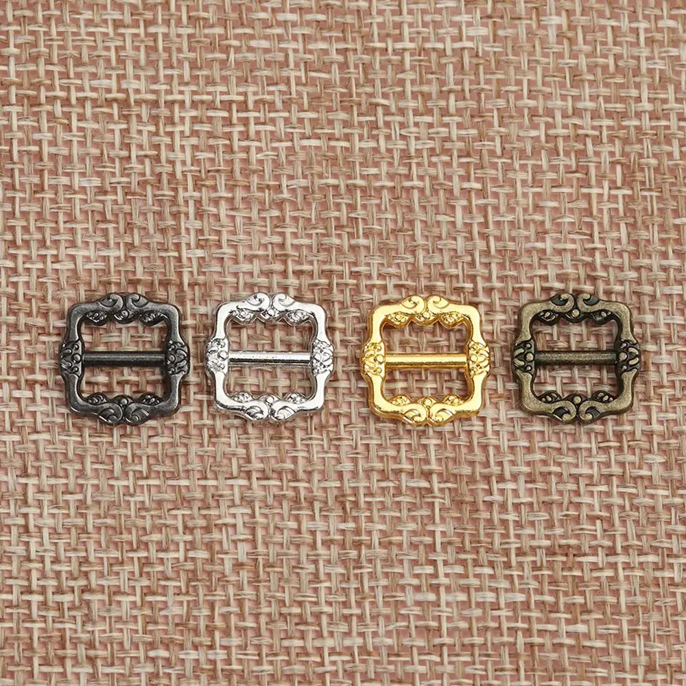 20PCS 5mm/7mm Mini Buckles Metal Tri-glide Belt Buttons For DIY Doll Bags Shoes Clothes Handmade Clothing Sewing Accessories