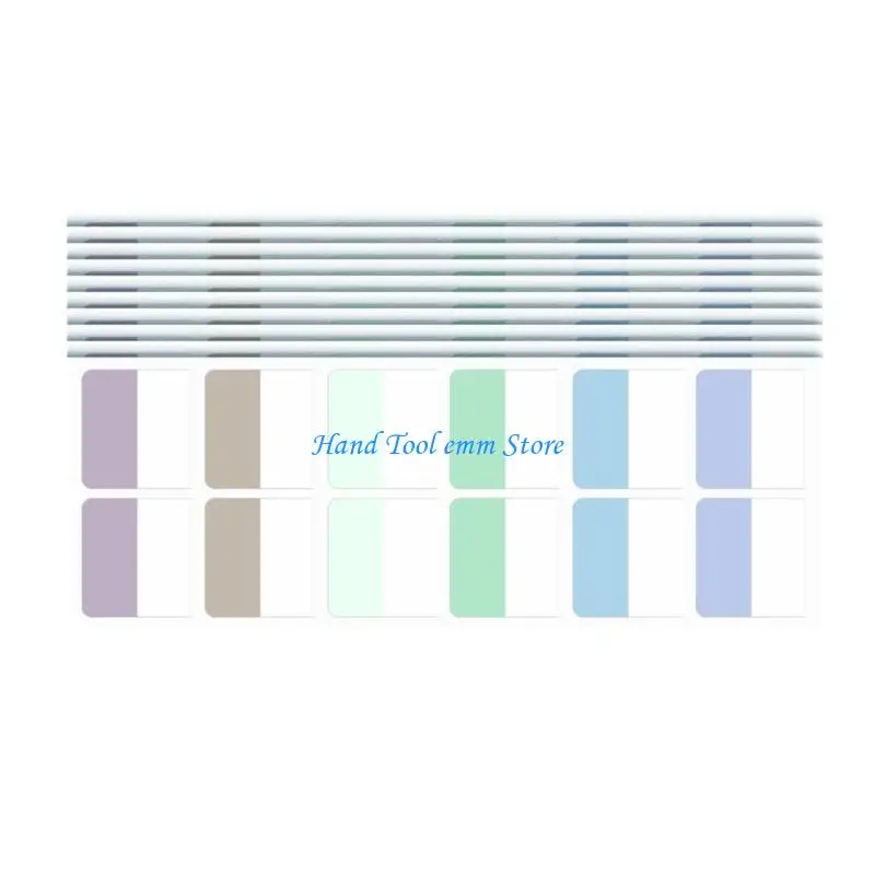 H37F 10 PCS Self-Adhesive Sticky Notes Tab Indeks Sticky Tab Membaca untuk Siswa