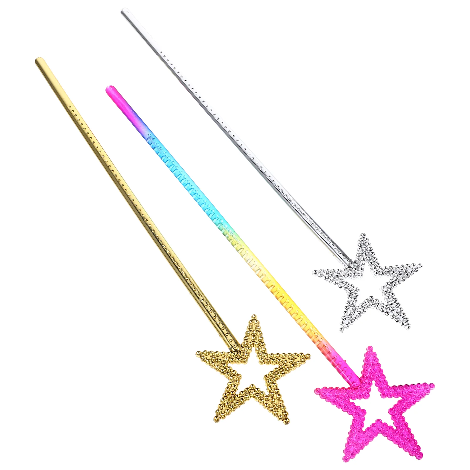 3 Pcs Angel Wand Fairy Sticks Party Favor Bulk Girl Wands Cosplay Props Costume Girls Kids Favors Accessories Child