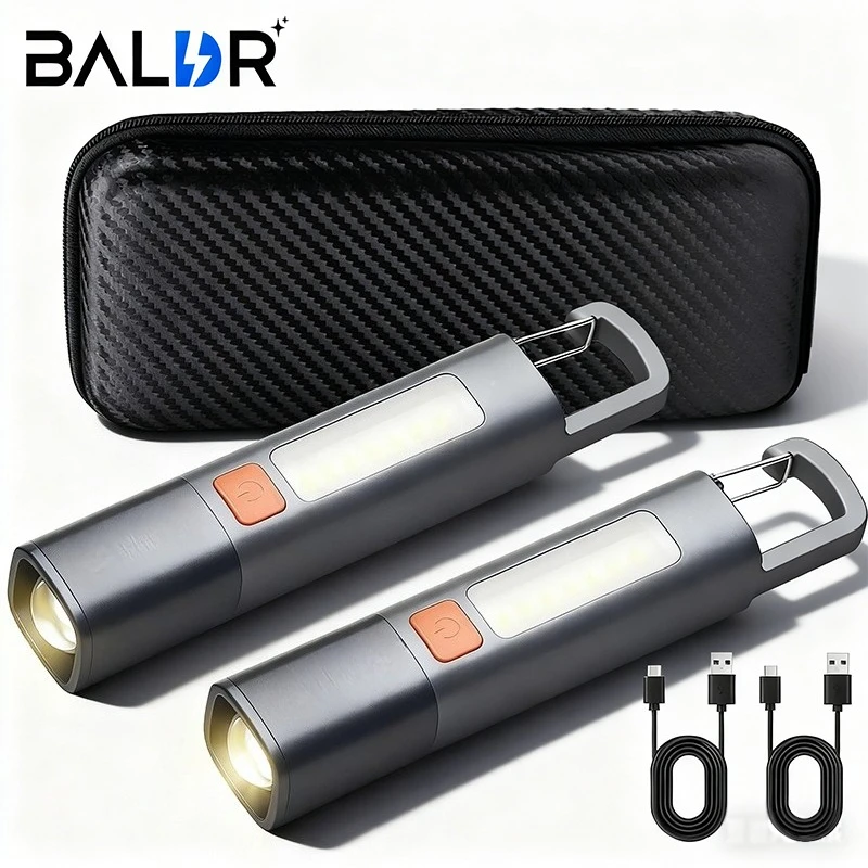 Super Bright COB Flashlight LED XPE Mini Portable Rechargeable Torch Zoom Waterproof Outdoor Fishing Hunting Camping Lantern