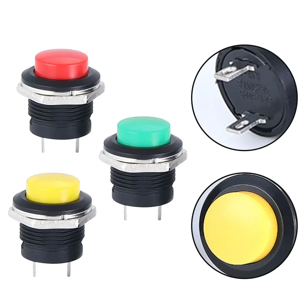 

12V 16mm Starter Switch Boat Horn Momentary Push Button Metal For Car Boat Track IP67 Rated Switch Metal & Plastic & Rubber