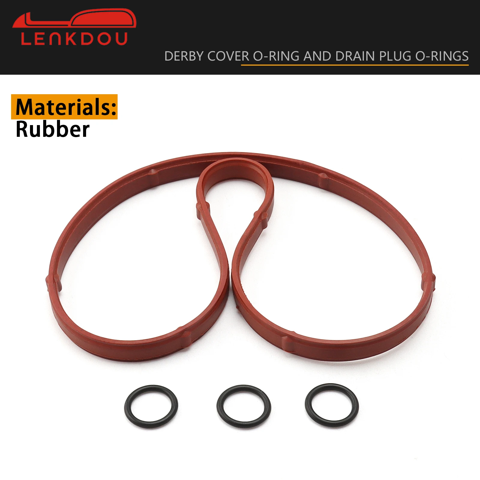 Motorcycle Clutch Cover Seal Derby Cover O-Ring and Drain Plug O-Ring Fit for Harley Dyna Twin Cam Models