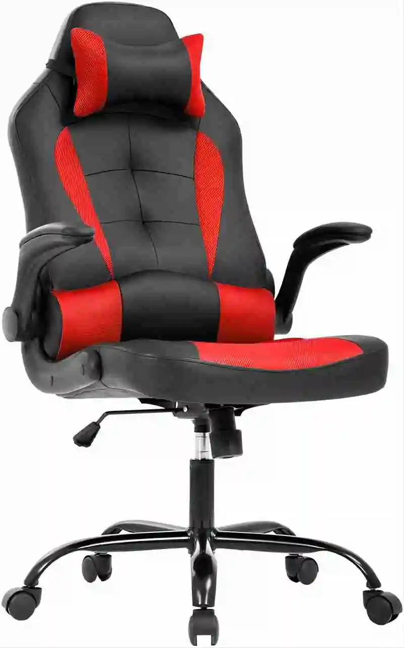 PC gaming chair ergonomically designed office chair with waist support, table and chair flip arm headrest PU leather