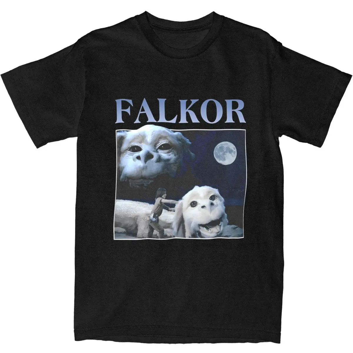 

The Neverending Story Falkor T Shirt Couple Film Classic Pure Cotton T Shirts Summer Hip Hop Tees Hot Sale Oversize Clothes