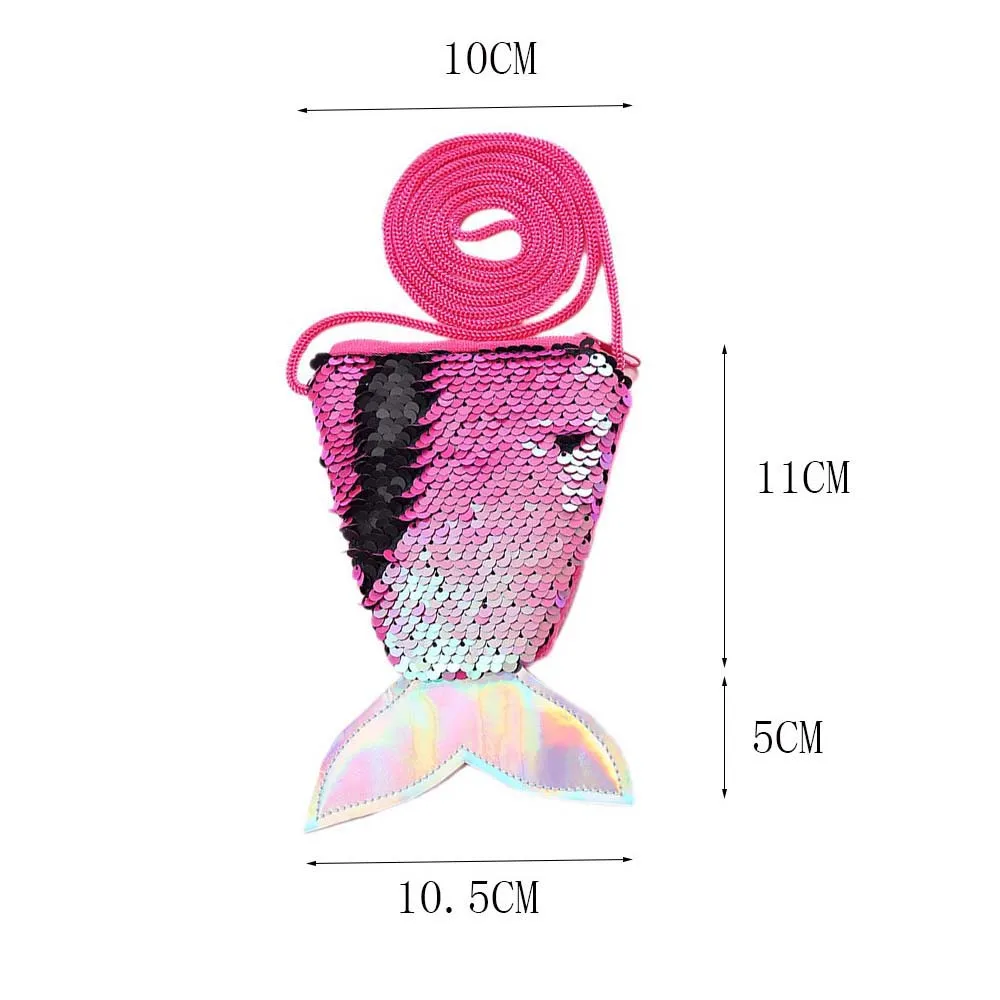 Money Pouch Mermaid Tail Sequin Coin Purse Sundries Bag Toys Storage Girls Sequin Crossbody Bag Bag Accessories Card Holder