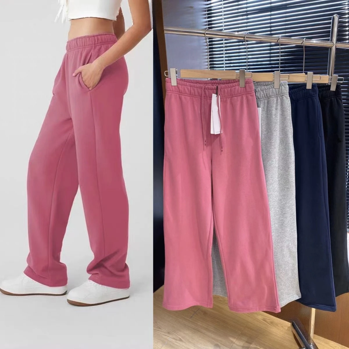 

Honor Yoga Ankle Banded Sweatpant Straight Loose Tracksuit Pants Straight Leg Wide Casual Tracksuit Print Sports Pants