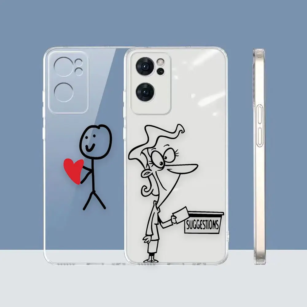 

Clear Case RENO7 Cover For OPPO RENO 7 6 4 4F F21 7 6 6Z 5 5F 3 2Z FIND X5 X X3 PRO LITE 5G 4G Case Capa Creative funny Cartoon