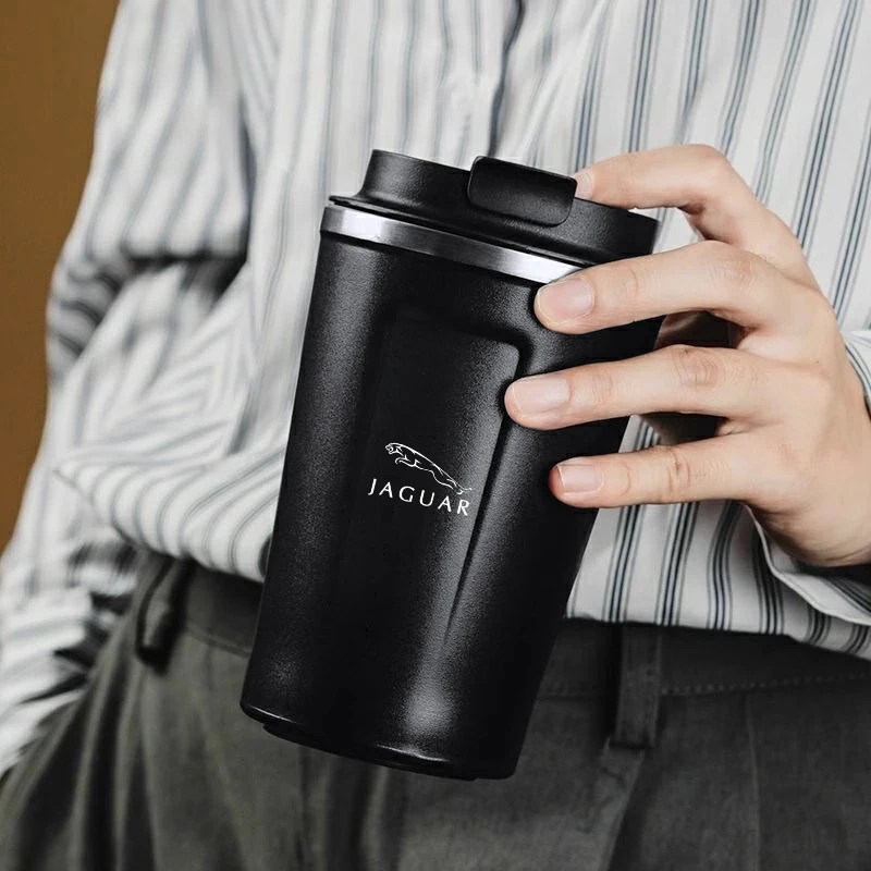 المحمولة سيارة القهوة القدح السفر كوب ماء كوب حراري اكسسوارات ل جاكوار X-Type XE I-Pace XF E-Pace XJ F-Type F-Pace XKR XEL
