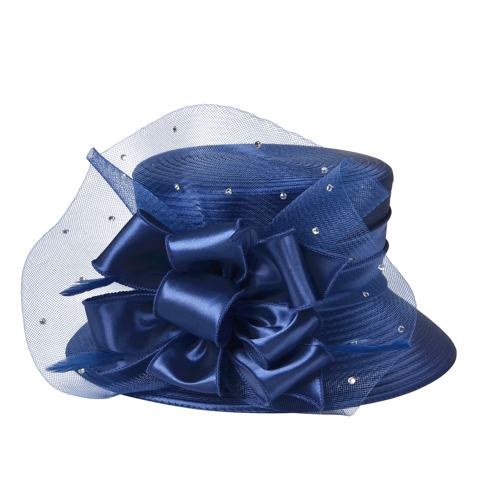 Elegant fashion fancy church hats woman elegant diamond 2026 wedding hats fascinator hats for woman