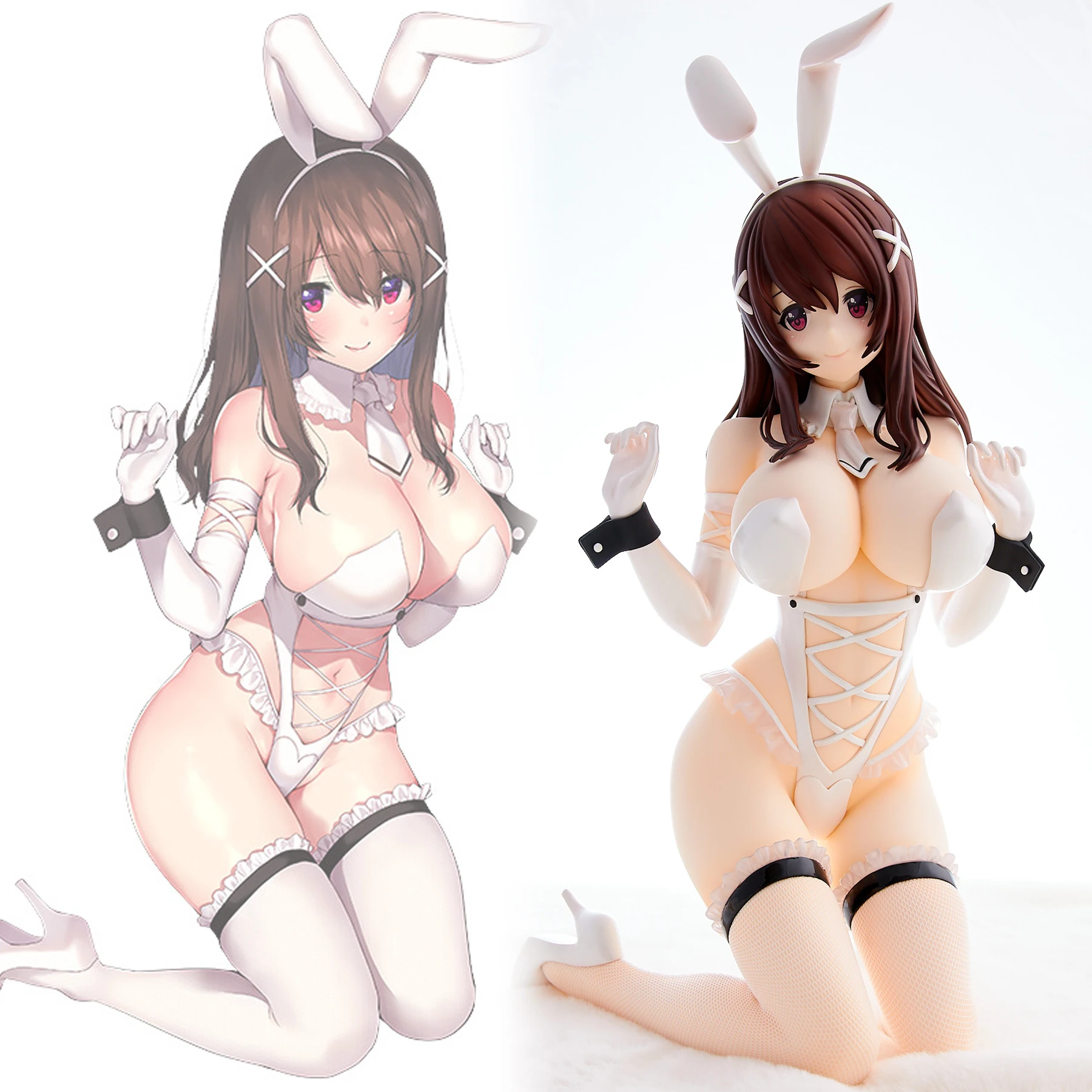 25-30CM Yukino Rio Bunny 1/4 Sexy Girl BINDing Native Anime Action Figures PVC Hentai Collection Doll Model Toys Gifts Figurine