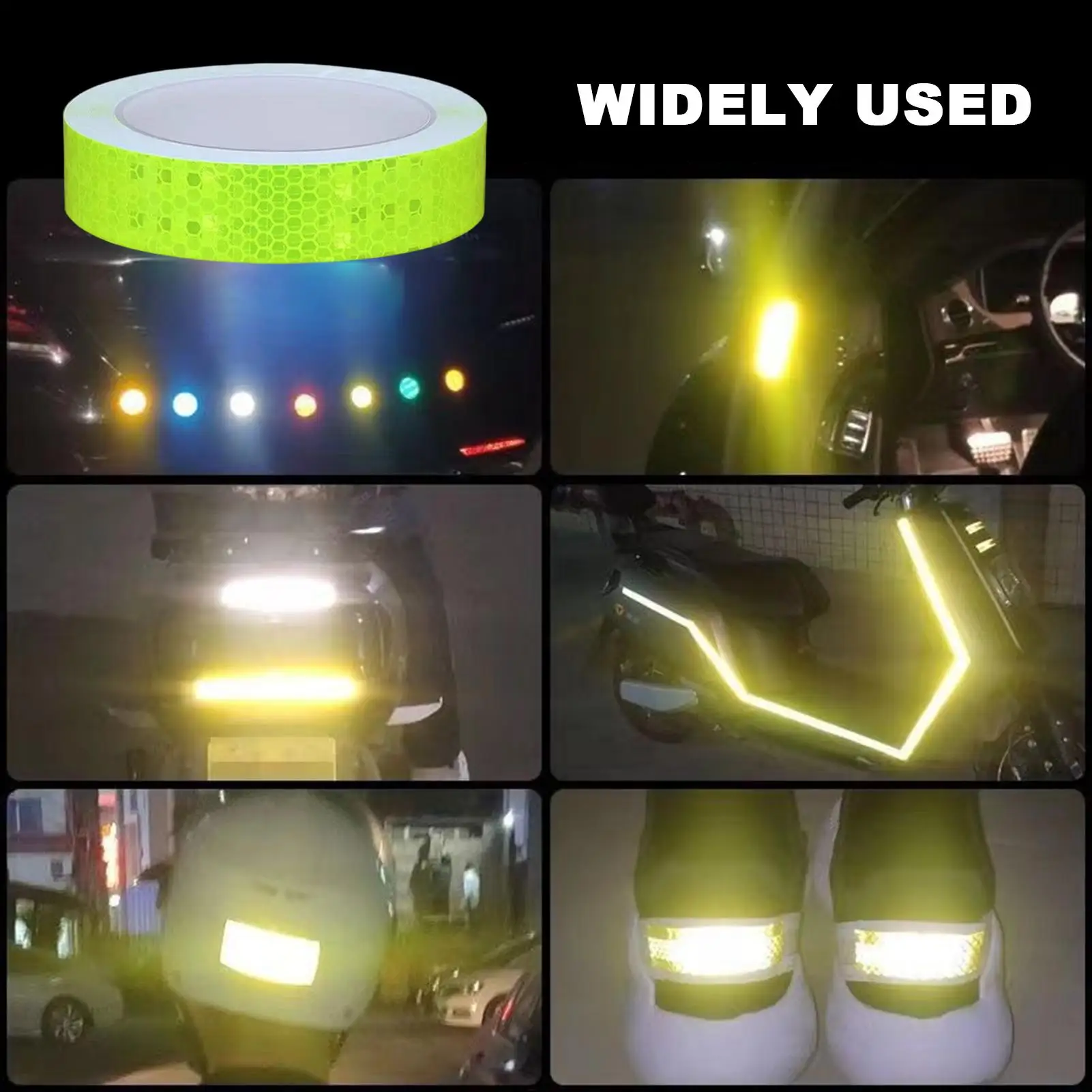 

Светоотражающая наклейка, прочные клейкие ленты высокой видимости, 0,95 дюйма X 16,4 фута, защитная точечная светоотражающая лента для транспортных средств, велосипедов