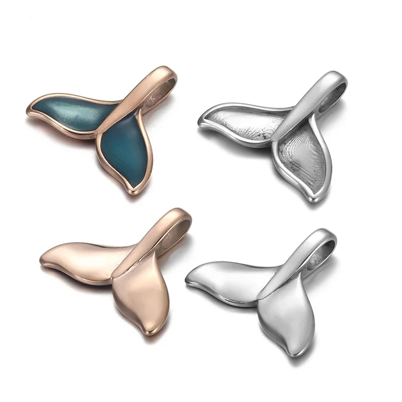 316L Stainless Steel Charms Fishtail Hook for Jewelry DIY Accessory Bracelet Making Cord Connect Clasps