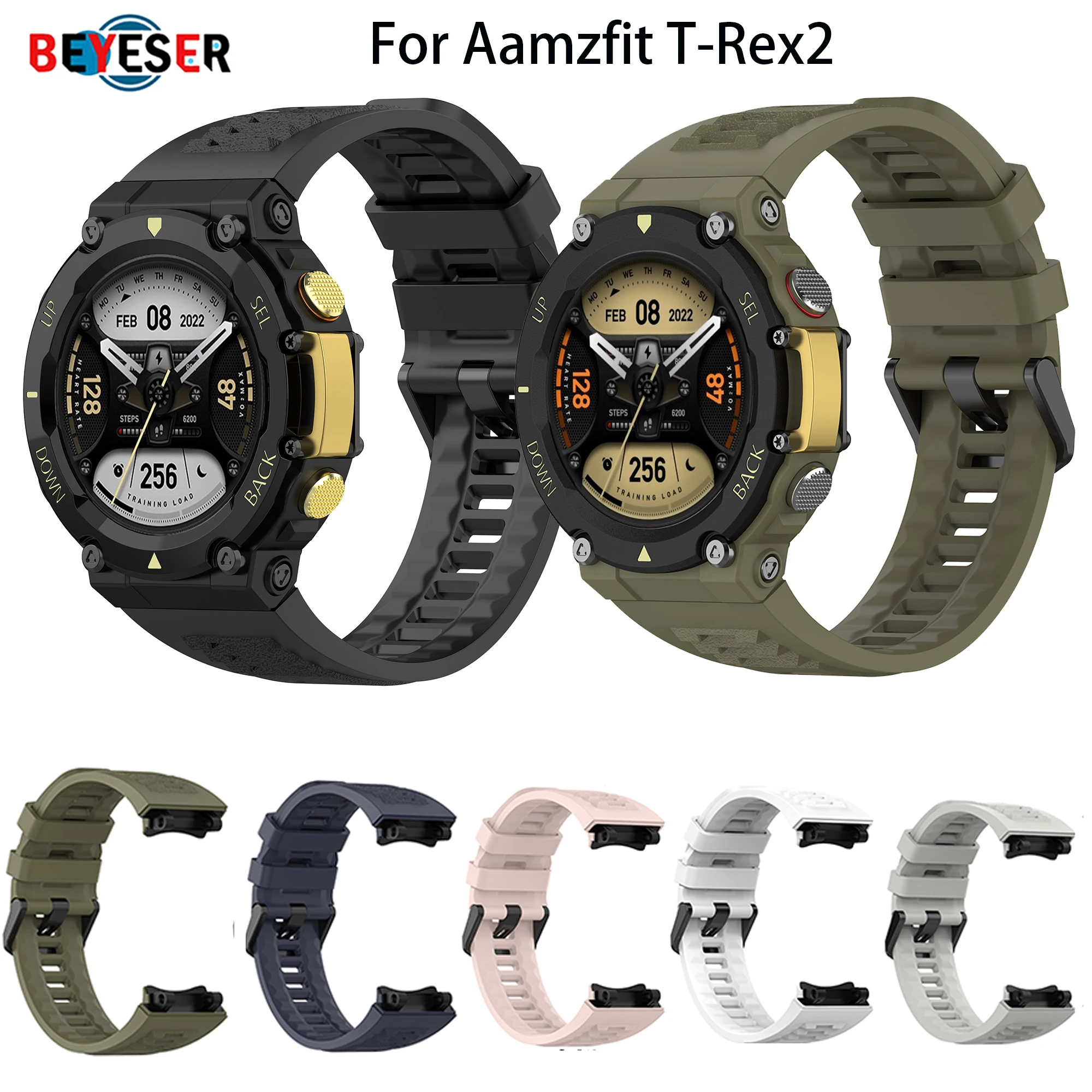 

Sport Band For Aamzfit T-Rex2 Fashion Comfort Silicone Band Smart Watch Men's Ladies Replacement Bracelet Wristband Accessories