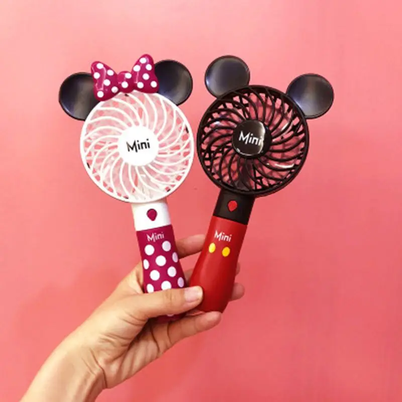 

Disney Outdoor Portable Cartoon Kawaii Mickey Usb Fan Air Cooler Travel Mini Handheld Fan Lithiums Battery Rechargeable Toys