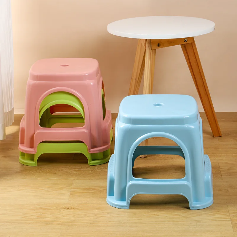 Tabouret en plastique épaissi pour enfants, banc antidérapant, tabouret minimaliste moderne, salon à la maison