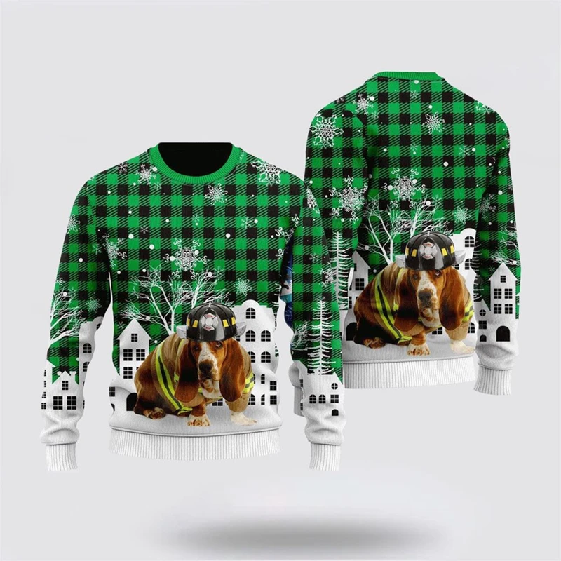 New Animal Sheepdog Graphic 3D Print Ugly Christmas Sweater Men Women Fashion Funny Sweatshirts Kids Clothes Xmas Gift Pullovers