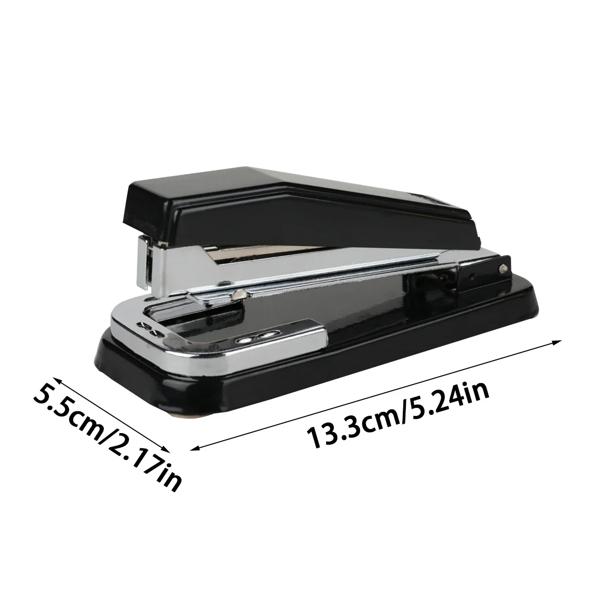 1PC 360 Rotatable Metal Heavy Duty Stapler Standard Long Stapler Stapling Use Staples Office Bookbinding Supplies Manual Binding