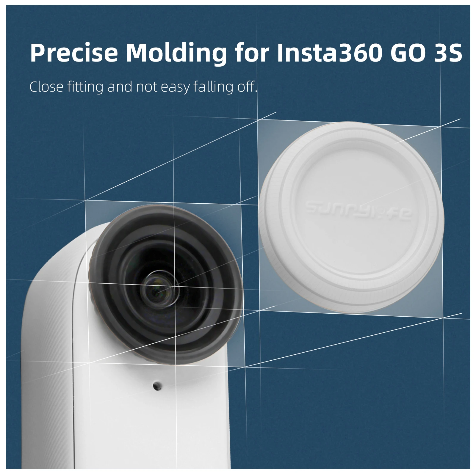 ل Insta360 GO 3S كاميرا سيليكون عدسة حالة غطاء العدسة المضادة للخدش عدم الانزلاق الغطاء الواقي مع الحبل ل Insta360 GO 3S
