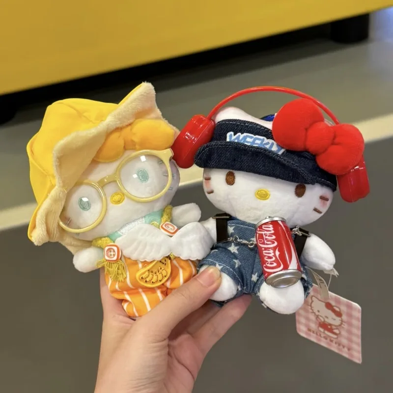 

аниме Hello Kitty Аутентичный Плюшевая кукла Брелок девушка Милый Подвеска для школьной сумки украшение Периферийные игрушки полипропиленовая хлопковая начинка Игрушка Подарок