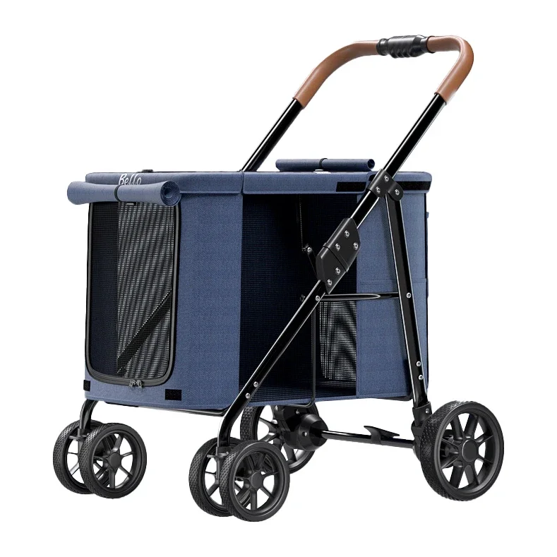 

Better Price Outdoor Travel Foldable Metal Pet Stroller For Large Dogs