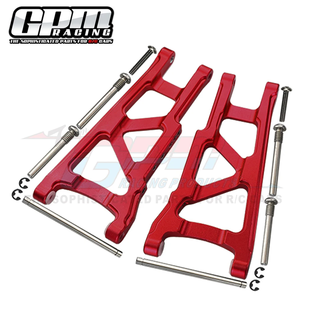 GPM Metal Alloy Front Rear Suspension Arms 3655 3655X For Traxxas 1/10 Rustler Hoss Stampede Slash 4X4 VXL RC Car Upgrade Parts