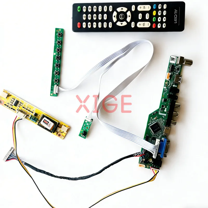 

Комплект для самостоятельной сборки платы контроллера экрана HT150X02 MT150XN03 G150X1 M150X5, 1024x768, 2-CCFL, 20 контактов, LVDS, USB+AV+VGA+HDMI, 1024*768