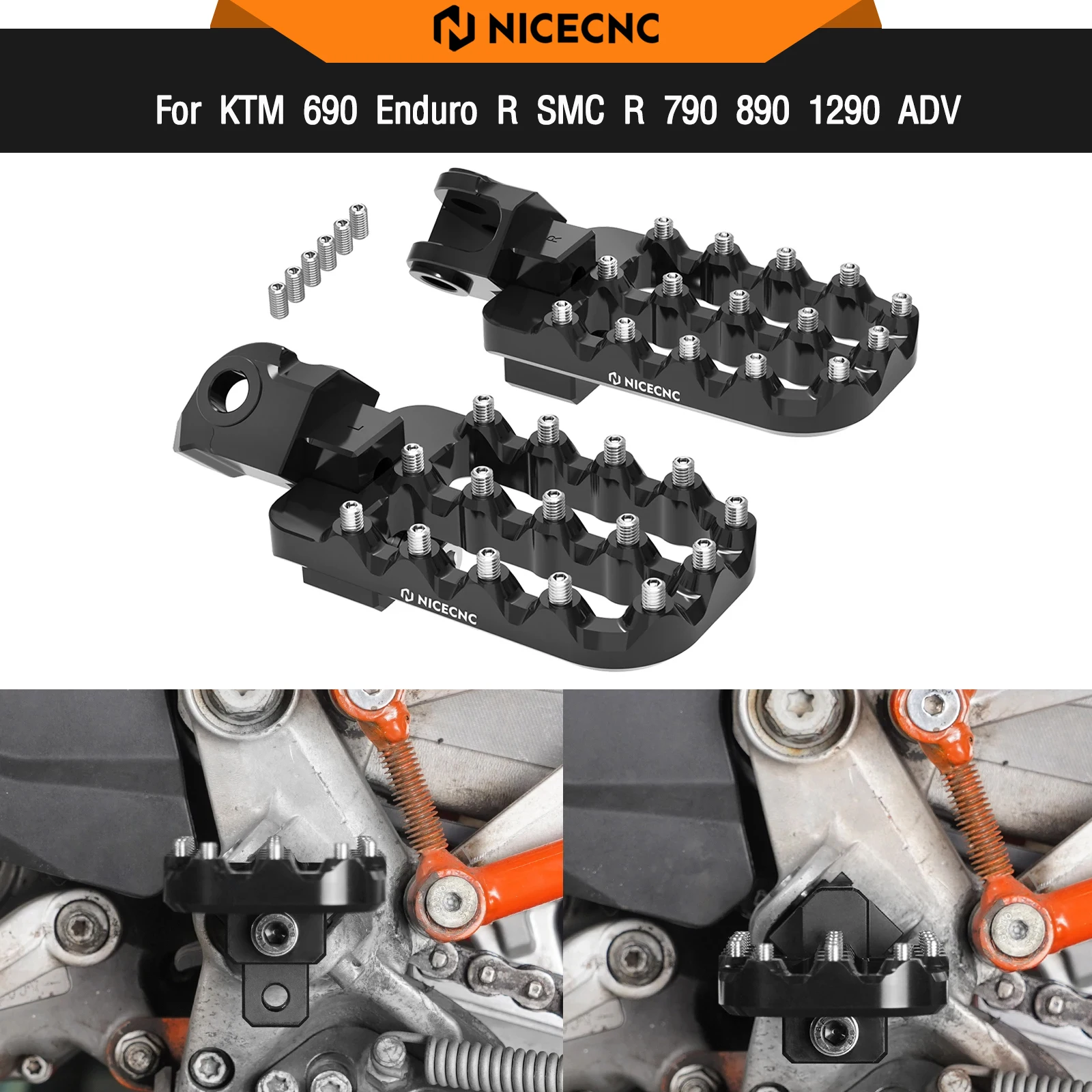 

Footrest Footpegs Lower 20mm For KTM 690 Enduro R SMCR 790 890 Adventure/R 950 990 Adventure 1050 1090 1190 1290 Adventure R S T