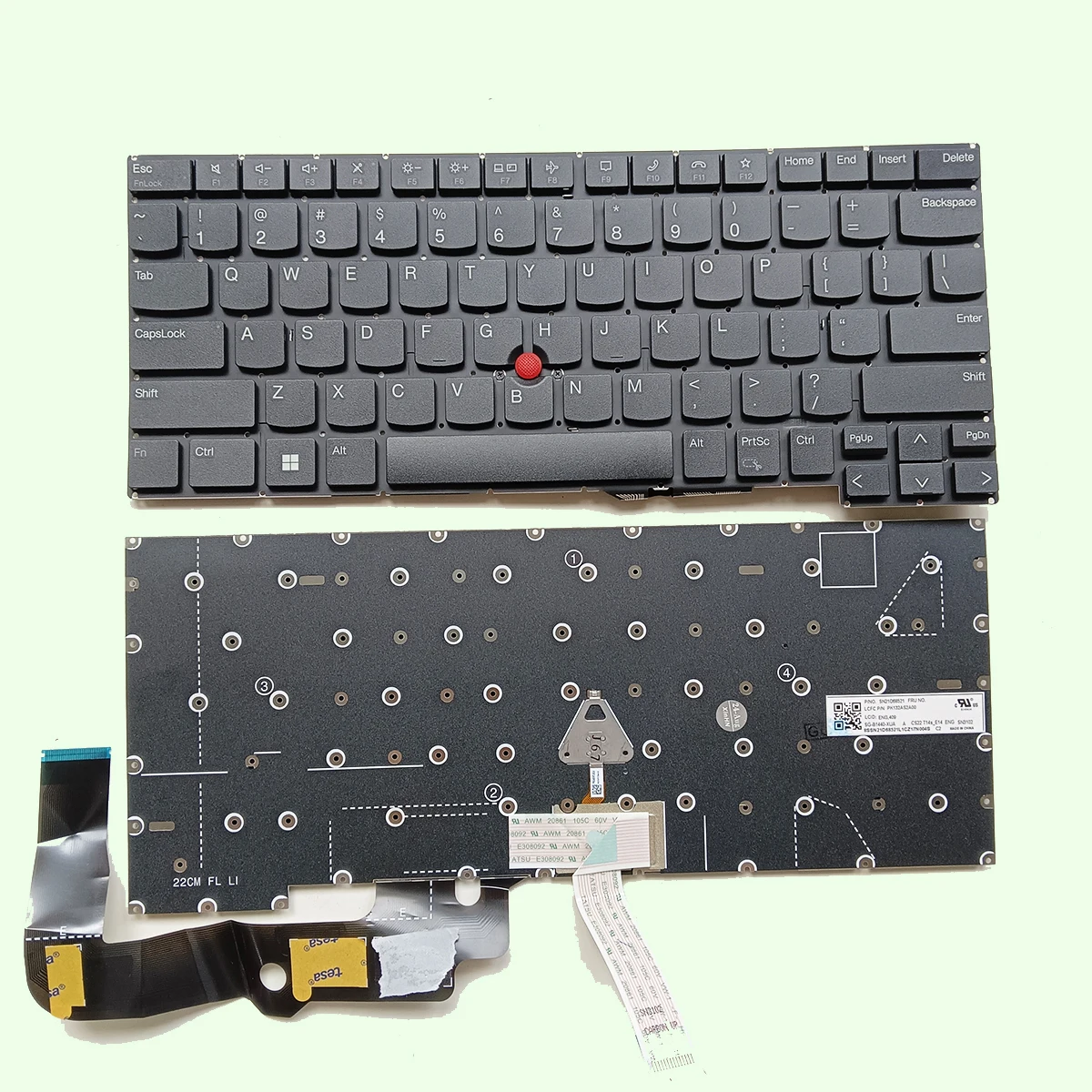 Keyboard For Lenovo ThinkPad T14S Gen3 with point No backlit US/Russian