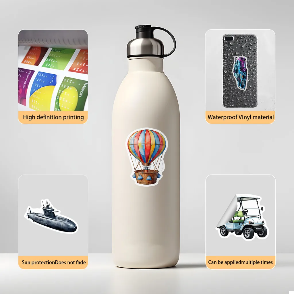 Picture 6: 50PCS Transportation Graffiti Stickers - DIY Decor for Water Cup, Computer, Scooter, Luggage & Phone RecordingYourLife Store