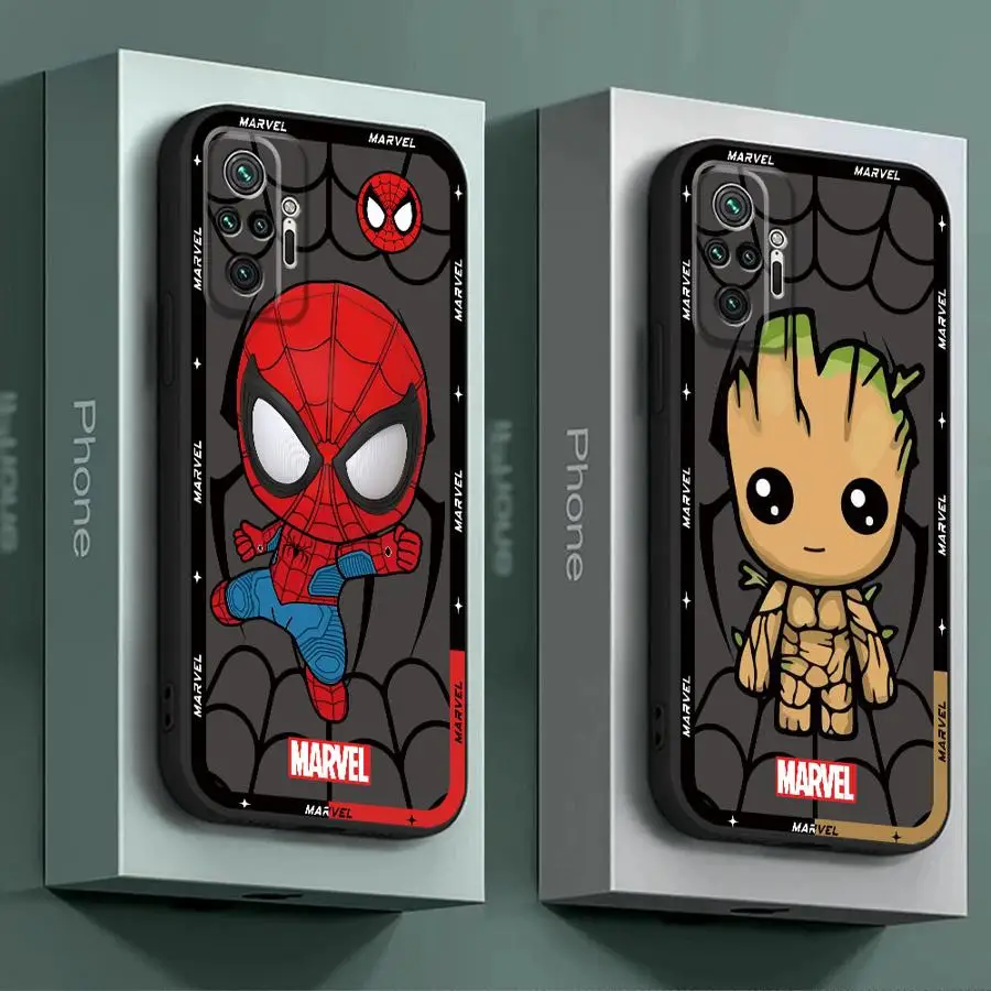 Marvel Deadpool Groot Phone Case for Xiaomi Redmi Note 11 Pro 5G 12S 11S 12 13 11 Pro Plus 10S 10 Pro 13 5G 7 8 9 Coque Cover