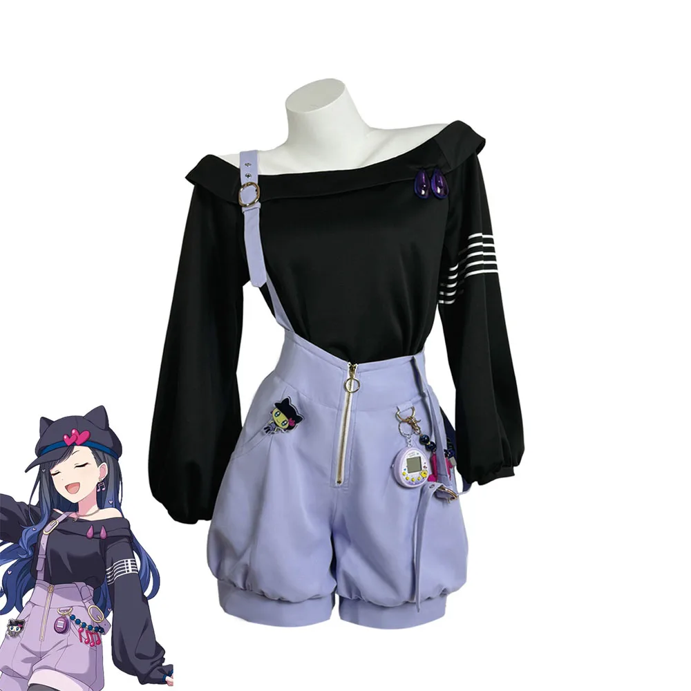 

Project Sekai Comic con Одежда Женские комбинезоны Топы Повседневный комплект PJSK Shiraishi Косплей Костюм Хэллоуин Рождество Маскировка