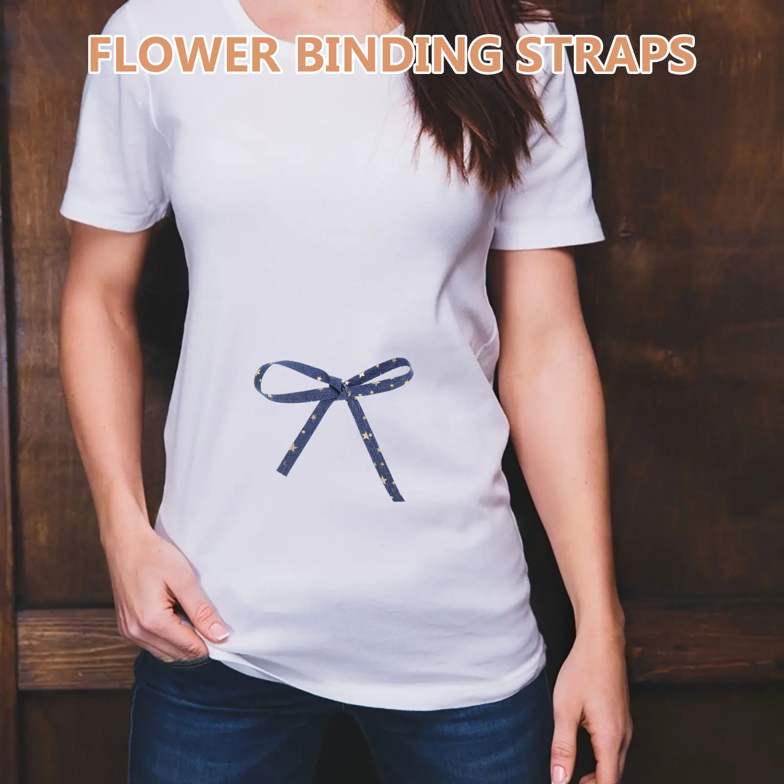 

4 Rolls Webbing Ribbon Gold Star Handmade Embroidery Polyester Strips Binding Tape Fabric Denim Material Ribbons