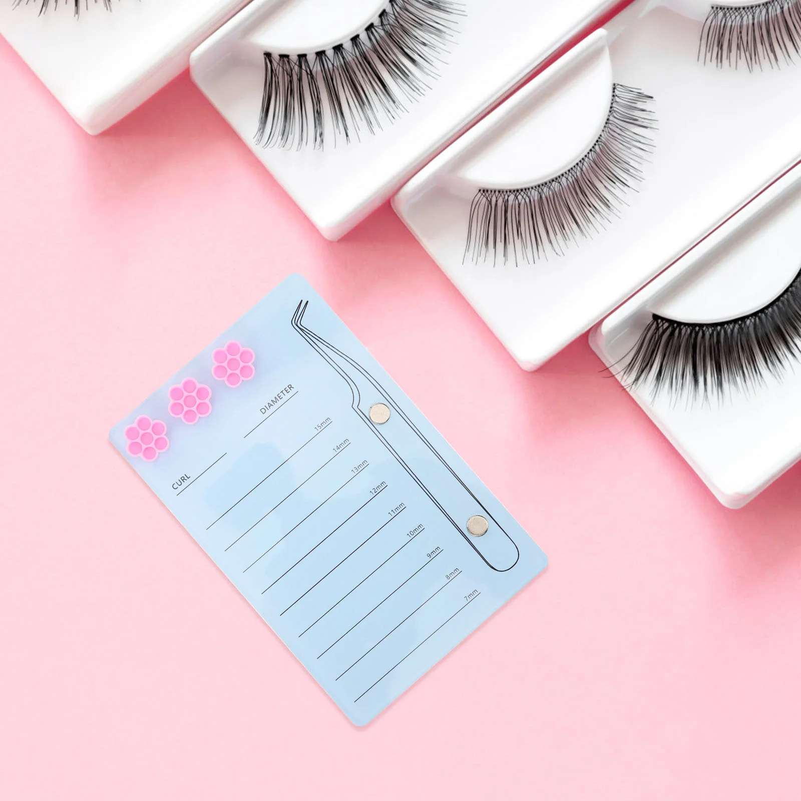 Magnetic Eyelash Board ขนตาปลอม Extension เครื่องมือ Grafting ผู้ถือถาดปลอม