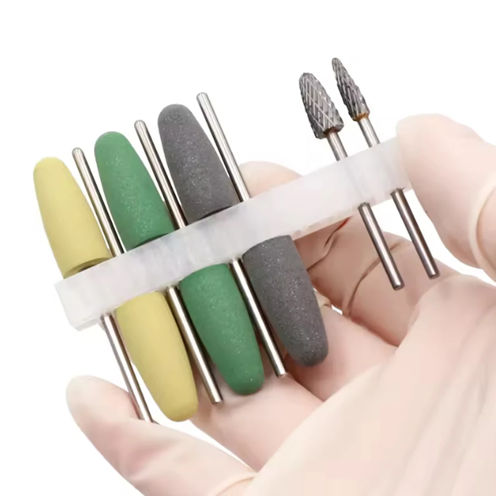 

8Pcs Dental Polishing Burs Kit for Resin Acrylic 2.35mm Shank Rotary Instruments Dental Lab Drill Set