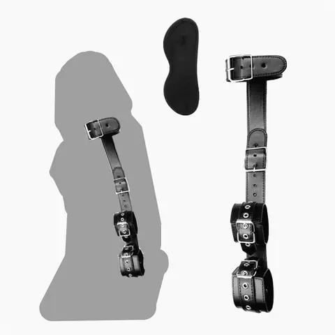 Jouets sexuels pour femmes, ensemble de menottes pour Couples, équipement de Bondage BDSM, contraintes de lit, sangle en corde, jeu pour adultes, poignets, cou, masque pour les yeux