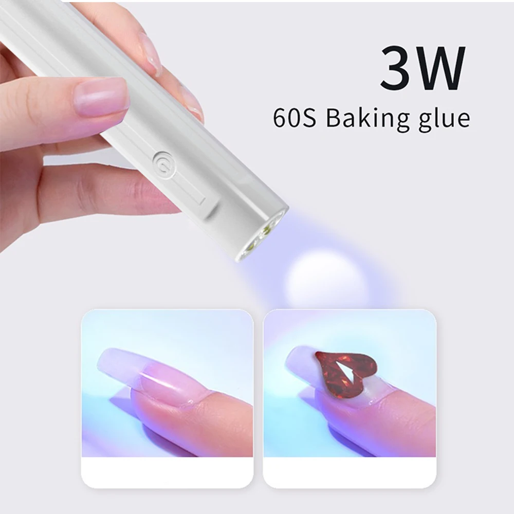 Mini lampe à ongles portative, Machine à ongles Portable, outil de séchage des ongles, magasin de manucure, photothérapie, stylo lampe de poche professionnelle