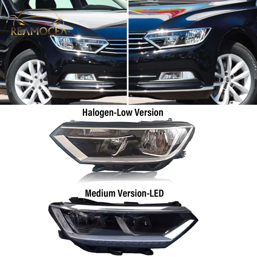 Reamocea 1Pc Front Headlamp Car Headlight For VW Magotan 2017-2018 Head Lamp Front Light Assembly Accessories