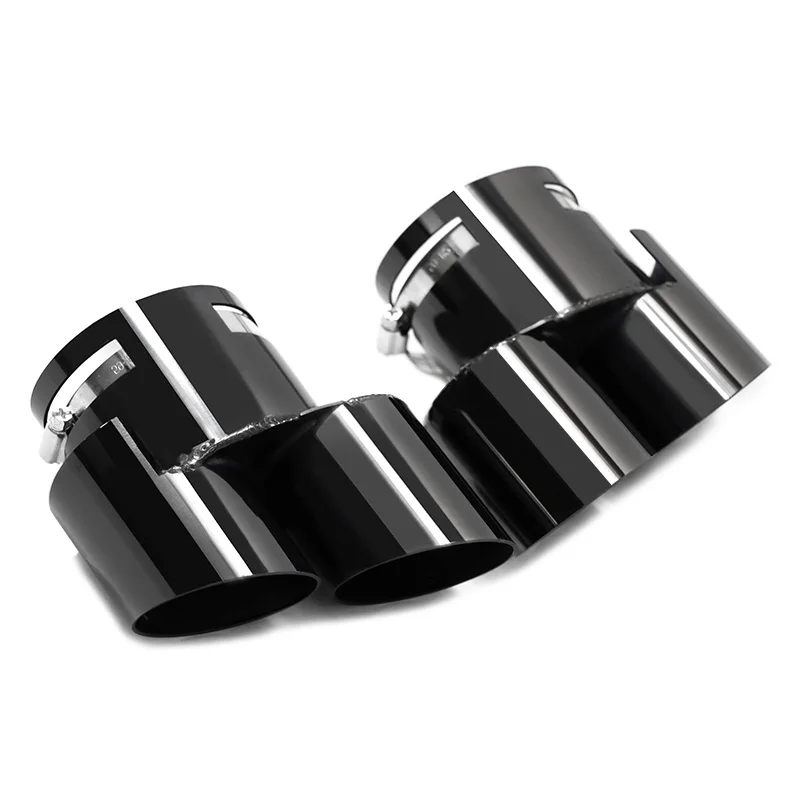 Exhaust Tip For BMW G05 X5 G06 X6 Quad Tailpipe Exhaust Pipe 304 Stainless Steel Black Muffler Tip Nozzle Tailpipe