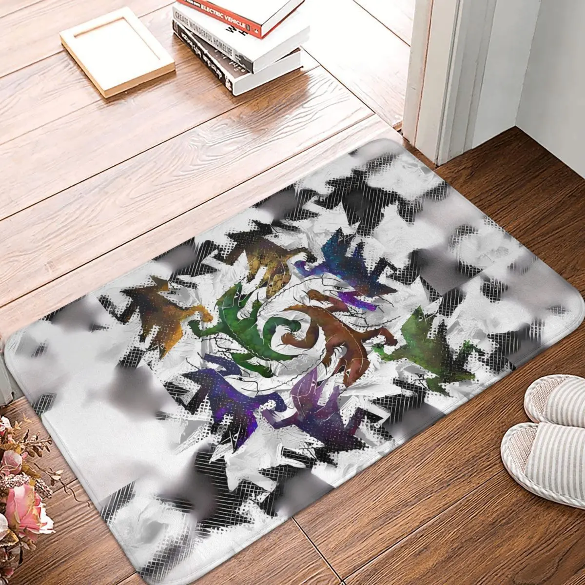 Master Of Chess M.C. Escher Non-slip Rug Doormat Living Room Mat Floor Carpet Welcome Decorative