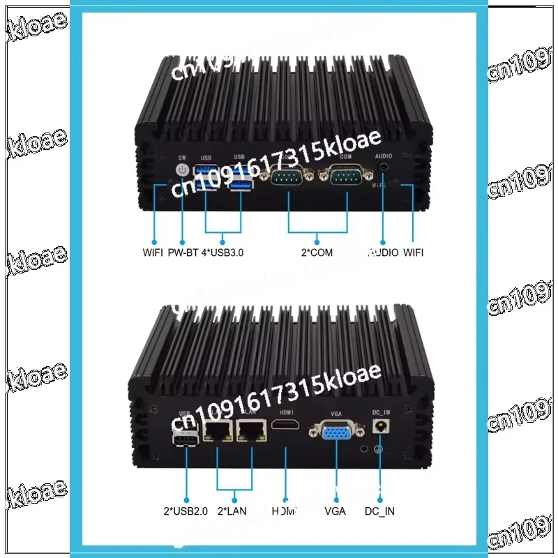 Mini Industrial Computer Embedded Fanless Micro Industrial Computer 6/7 Generation I3i5i7 Host Dual Network Dual Serial Port