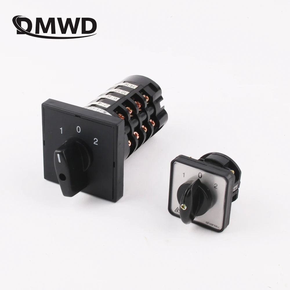

LW8-10 Two Phases Four Positions 10A 660V Cam Power Knob Selection Changeover Switch Reversing Rotary Switch